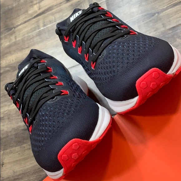 NIKE AIR ZOOM PEGASUS 34 Blk/Armory Navy-Red Orbit - Picture 2 of 16